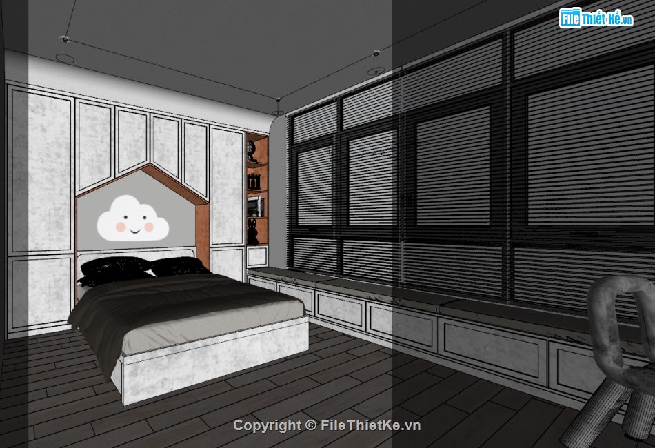 nội thất phòng ngủ,File sketchup nội thất,File sketchup nội thất phòng ngủ,sketchup nội thất phòng ngủ,3d sketchup phòng ngủ,3d phòng ngủ